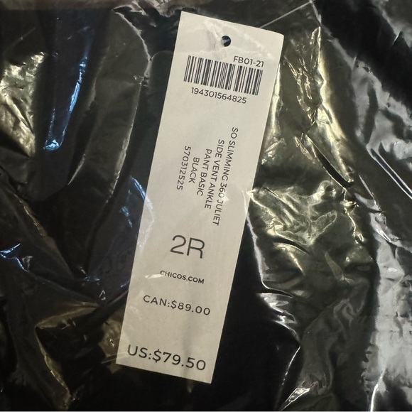 NWT Chico’s So Slimming 360 Juliet Slim Ankle Pants High-Waist Size 2R (US 12) - Picture 5 of 5